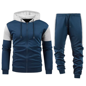 Conjunto de Chándal con Capucha y Estampado para Hombre, de Forro Polar, de Secado Rápido, Cortavientos, para Invierno, 100% Algodón, OEM - Product Image 1