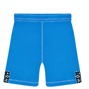 Pantalones Cortos de Rugby Azul Rey y Blanco con Cordón Ajustable, Cintura Elástica, Ribete en Contraste, Personalizables, Transpirables, para Entrenamiento Deportivo y Equipos - Product Image 2