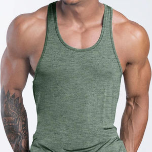 เสื้อกล้ามผู้ชายแบบสตริงเกอร์สั่งทำขายส่ง OEM ผ้าถักนุ่มป้องกันการเป็นขุย เหมาะสำหรับการเล่นกีฬา ฟิตเนส และออกกำลังกายในยิม - Product Image 1