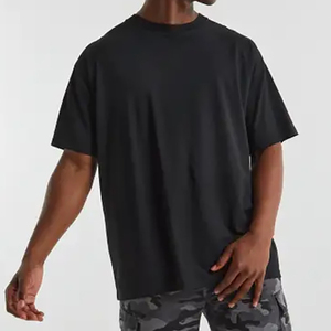Camiseta de algodón 100% al por mayor para hombre, corte holgado, estampada, lisa, con lavado ácido, estilo vintage, hombros caídos, oversize, verano 2026 - Product Image 3
