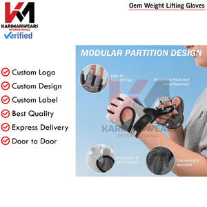 Guantes de Levantamiento de Pesas con Logotipo Personalizado, Palma con Agarre de Fibra de Carbono para una Durabilidad Superior, Venta al Por Mayor de Fábrica de Equipamiento de Gimnasio - Product Image 5