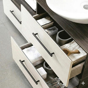 Poignée de meuble en acier inoxydable noir mat en forme de T pour cuisine, salle de bain, chambre, salon, tiroir - Durable et écologique - Product Image 5