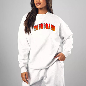 Article très vendu : Sweat-shirt personnalisé 100% coton molletonné, coupe ample et oversize, col rond, style hip-hop, streetwear pour femmes, sweat-shirts pour femmes - Product Image 1