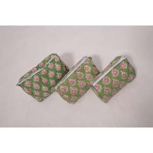 Bolsa de Maquillaje con Estampado Floral de Algodón, Bolsa de Cosméticos para Mujer, Bolsa de Aseo de Viaje con Cierre, Bonito Regalo Floral - Product Image 6