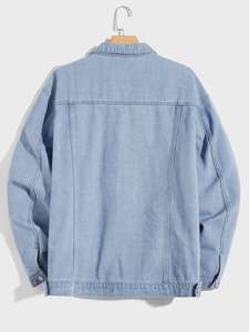 Chaqueta de Mezclilla Holgada para Hombre, Ropa Masculina, Chaqueta de Mezclilla a la Moda para Hombre - Product Image 2