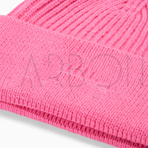 Bon vendeur avec le meilleur prix, design le plus récent, style unique avec impression de logo personnalisé, bonnets unisexes décontractés en tissu uni rose, fabriqués sur mesure - Product Image 4