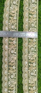 Encaje JK Elegante, Romántico y Ecológico, 100% Poliéster, Estilo Floral, con Bordado Intrincado y Borde de Encaje - Product Image 2
