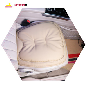 Coussins de siège de voiture universels en cuir Coussin de siège de conducteur de voiture souple imperméable de luxe Rangée avant et arrière Tout couleur noire - Product Image 2
