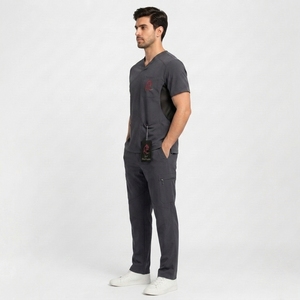 Conjuntos de Uniformes Médicos Unisex de Tela de Lona Premium Suave Antiarrugas y Lavable, Uniformes de Hospital de Alta Calidad - Product Image 6