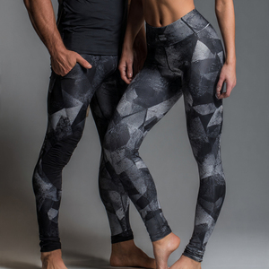 Base Layer Breathable Compression Leggings Men's Workout Fitness Sublimation Elastic Waist Gym Wear Tight Pants Quick Dry - Product Image 1