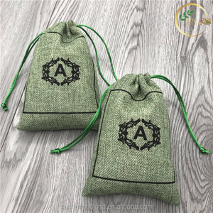 Natural Jute Mini <b>Pouches</b> for Jewelry Storage with Custom Logo and <b>Drawstring</b> Feature - Product Image 2