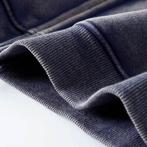 Sweat-shirt à capuche zippé surdimensionné pour homme, style streetwear, personnalisé, vintage, délavé à l'acide et au délavage à la pierre, en coton épais, uni et vieilli - Product Image 5