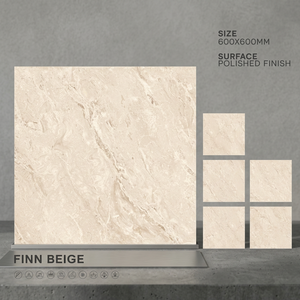 Dinova Brown 600x600mm Glossy Polished Porcelain Tiles Brown Marble Effect Digital Interior Flooring - Product Image 6