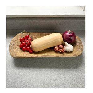 Bol à fruits en bois de manguier décoratif sur pied pour centre de table, collations et décoration de table - Product Image 5