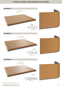 Panneaux muraux flexibles en bois de qualité supérieure pour les revêtements d'armoires de cuisine, design décoratif moderne pour meubles d'intérieur, panneaux en bois tambour - Product Image 3