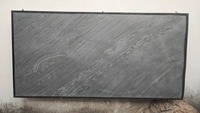 Revêtement mural en pierre mince en ardoise noire brossée, anti-acide, contemporain, décoratif pour les maisons, les bureaux et les projets intérieurs