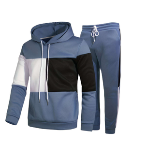 Chándal Clásico para Hombre con Capucha, Diseño de Dos Piezas, Estampado Sólido, Ropa Deportiva Casual de Invierno con Tela de Algodón Suave Teñida - Product Image 5