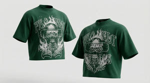 T-shirt personnalisé de qualité supérieure pour hommes, taille plus, imprimé DTG, design personnalisé, confortable, respirant, coupe ample, style streetwear - Product Image 3