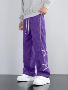 Customized Men's Pants High Quality Trending Streetwear Side Button <b>Jogger</b> Sweatpants Cotton Baggy Sweat Pants for Men's Trouser - Product Image 2