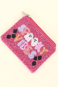 Bolsos de noche con cuentas de cuerno de diseñador, estampados con letras y patrones de dibujos animados bordados a mano, con cuentas y monedero de cuentas. - Product Image 5