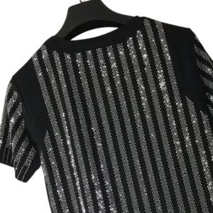 100% Cotton <b>Mens</b> <b>T</b>-<b>shirts</b> O-Neck High Quality Short Rhinestone Embroidery Loose Casual Party Club Fashion Streetwear Worsted - Product Image 5