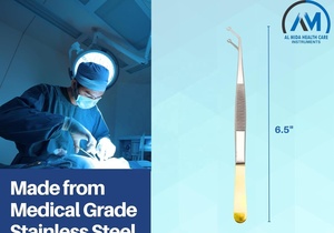 Pinzas de sutura de maíz curvas ergonómicas Al Mida Pinzas quirúrgicas dentales para sutura manual - Product Image 5