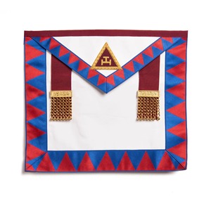 Tablier de Cérémonie Haut de Gamme Brodé de Lourdes Broches Dorées, Style Anglais, pour Chapitre Royal et Loge, Régalia Décorative - Product Image 5