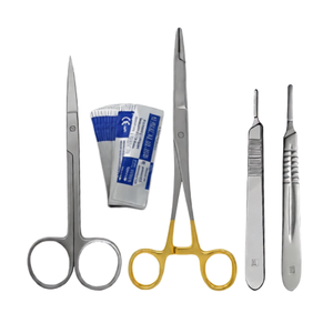 Kit de Cirugía Veterinaria de 22 Piezas para Animales Pequeños con Bisturís, Pinzas, Tijeras, Portaagujas y Hojas de Bisturí Reutilizables de Acero - Product Image 5