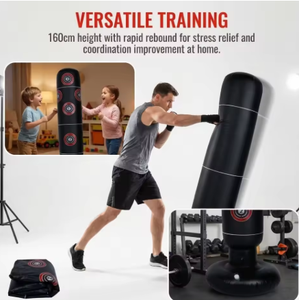 170cm Inflatable Punching <b>Bag</b> Free Standing Boxing <b>Bag</b> Adult Children Boxing <b>Punch</b> Kicking Sandbag PVC Inflatable Tumbler - Product Image 1