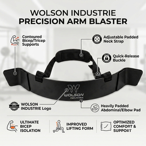 Arm Blaster Durable pour la musculation, support renforcé pour l'entraînement aux curls avec sangle confortable pour le cou, équipement de sport pour la salle de gym - Product Image 3