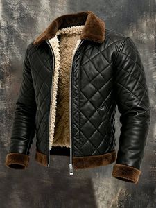 Champ King <b>Men's</b> Genuine Leather <b>Jacket</b> With Fur - Product Image 2