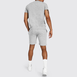 Ensembles décontractés d'été pour hommes : T-shirt à manches courtes et short de couleur unie – Nouveauté en gros - Product Image 3