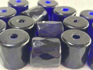 Cuentas de Vidrio Rusas Facetadas Azules de 25 mm con Orificio Grande para Joyería Tribal, Diseños de Estilo Nativo, Uso Artesanal, Embalaje en Caja, Conífera - Product Image 4