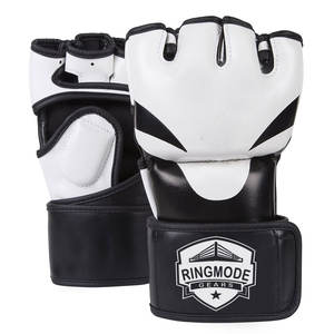 Guantes de MMA de Cuero de Marca Privada, Calidad Premium, Antideslizantes, con Correa de Muñeca Ajustable, Guantes de Boxeo Profesionales al por Mayor - Product Image 1