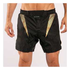 Pantalones cortos de MMA con logotipo personalizado, tela duradera Ripstop, estilo moderno, poliéster ligero, diseño elástico de secado rápido para boxeo de agarre - Product Image 1