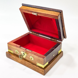 Caja de Joyería Octogonal de Madera con Incrustaciones de Elefante en Latón, Tallada a Mano en Madera de Palisandro Indio, Caja Decorativa Antigua con Diseño Floral - Product Image 6