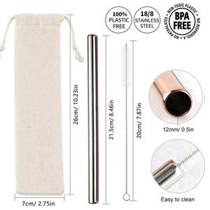 Stylish Luxury <b>Reusable</b> Stainless Steel <b>Straw</b> Set for Home Kitchen Bar Use Eco-Friendly and High Quality - Product Image 5