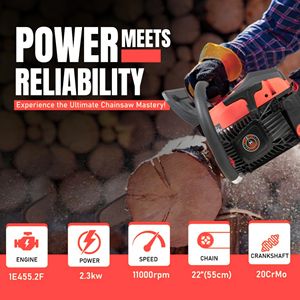 Motosierra Industrial HYDROPLUS de 68 cc, 24 Pulgadas, a Gasolina de 2 Tiempos, Refrigerada por Aire, Herramienta Eléctrica OEM para Corte - Product Image 3