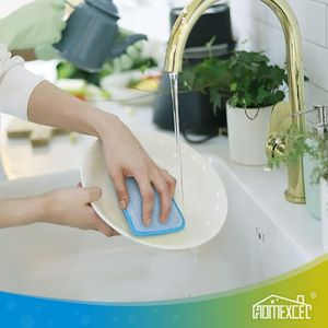 Lot de 12 chiffons de nettoyage double face, éponges et tampons à récurer polyvalents pour la cuisine, pour la vaisselle, les casseroles et les poêles antiadhésives - Product Image 2