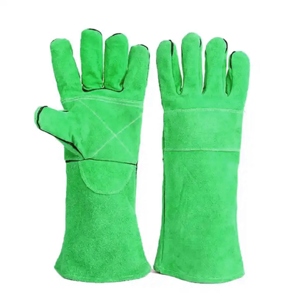 Construction Cowhide Split Leather Safety Gloves <b>Fire</b>-Resistant Anti-Cut Personal Protective Equipment for Welding Work - Product Image 3