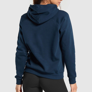 Sweat à capuche uni pour femme avec logo frontal, 100 % fibre de bambou, décontracté, mode streetwear, manches longues avec passe-pouce - Product Image 2