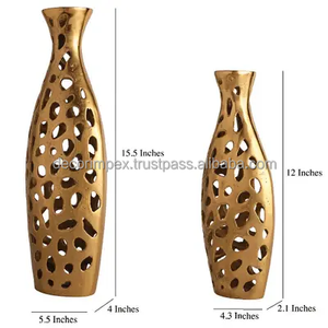 Vases à fleurs de table en fonte d'aluminium de haute qualité Design moderne pour la maison salon mariage-pour décor de bureau d'affichage intérieur - Product Image 4