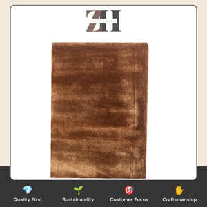 Alfombra Rectangular Beige de Viscosa Tejida a Mano, Alfombra Decorativa para el Hogar - Product Image 6