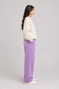 Oneten Womens <b>Light</b> <b>Blue</b> Knit Autumn Tracksuit Set Crew Neck <b>Long</b> <b>Sleeve</b> <b>Top</b> Wide Leg Pants Elastic Waist Side Pockets - Product Image 5