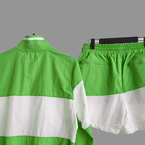 ชุดแจ็คเก็ตวินด์เบรกเกอร์แบบสั้นพร้อมโลโก้สั่งทำพิเศษ ชุดเซ็ตคาร์โก้ซิป ผ้าไนลอนโพลีเอสเตอร์ สตรีทแวร์แทรคสูทสำหรับผู้ชาย ชุดวินด์เบรกเกอร์ - Product Image 6