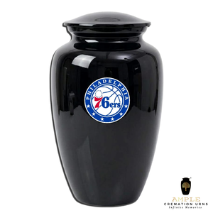 โกศบรรจุอัฐิสำหรับผู้ใหญ่ Philadelphia 76ers ทำจากอะลูมิเนียม ความจุ 220 คิวบิกอินช์ เป็นมิตรกับสิ่งแวดล้อม ฝาปิดแน่นหนา ทนทาน - Product Image 2