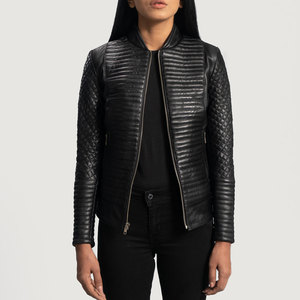 Veste en cuir pour femme de qualité supérieure, durable, tendance, à manches longues - Product Image 3