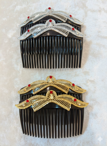 Peineta de Pelo Vintage Chapada en Oro Hecha a Mano, Ecológica, Impermeable, con Diseño de Conchas, Mini Animales Brillantes y Flores, para Novias y Bodas - Product Image 3