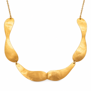 Collier bib en laiton doré antique, maille géométrique foncée avec bordure en chaîne épaisse, bijoux audacieux pour la vente en gros - Product Image 3