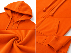 Sweat à capuche zippé pour homme de qualité supérieure, avec une coupe flexible, un confort respirant et un design élégant pour un style décontracté tout au long de la journée. - Product Image 6
